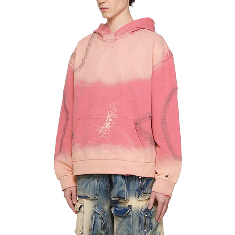 hongfeng creates hoodie mens pink with stylish color-blocked designs for modern fashion.